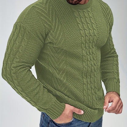 Men's knitted sweater in casual style – fashionable leisure sweater for autumn and winter