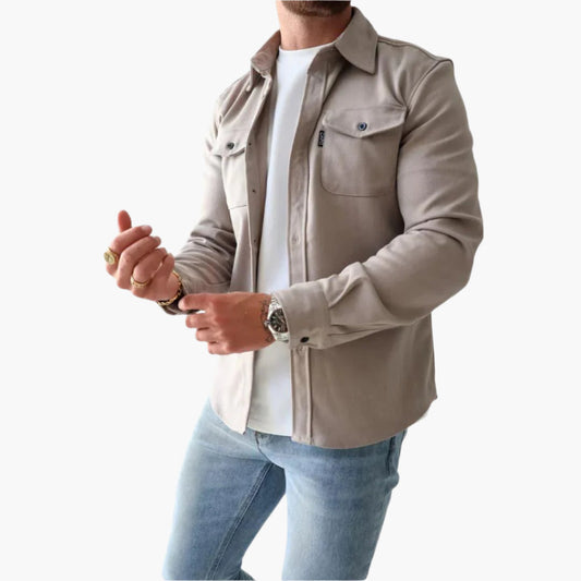 Herren Overshirt Jacke – Modernes Button-Through Design für Casual & Smart Looks