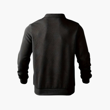 Men's Vintage Sweatshirt with Zipper – Geometric Pattern, Fashionable & Versatile