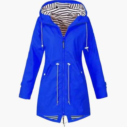 Damen Outdoor Regenjacke mit Kapuze – Wasserdichte Windjacke für Freizeit, Wandern & Alltag