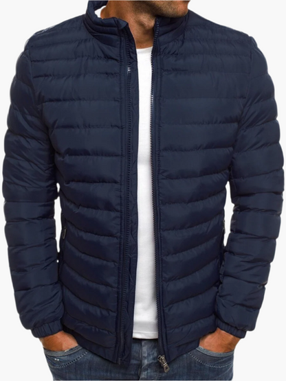 Men's Quilted Jacket Modern Casual Style Elegant Transitional Jacket