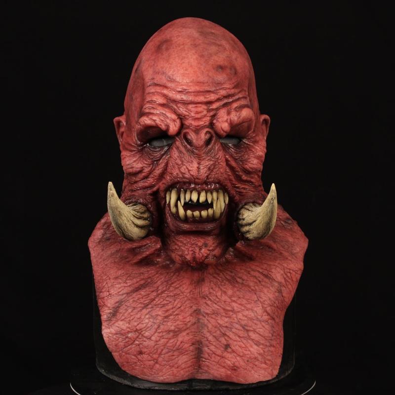 Halloween Latex Orca Monster Mask for Adults – Creepy Warcraft Costume
