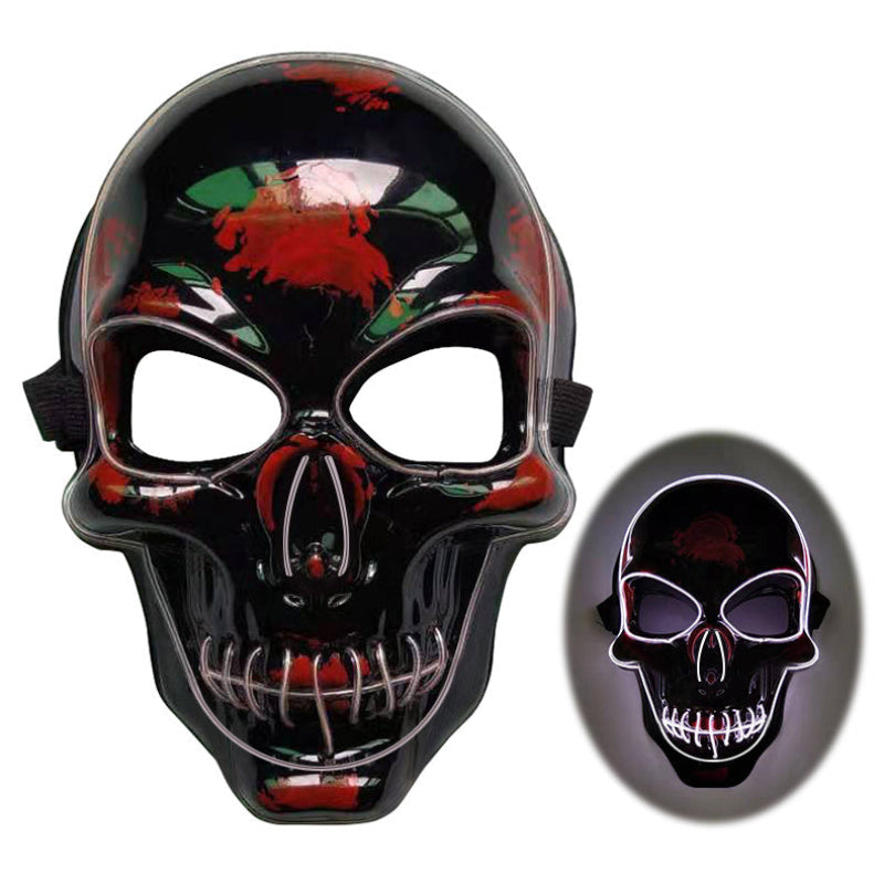 Halloween LED Glowing Skull Mask for Adults – Perfect for Costume Parties & Spooky Decorations