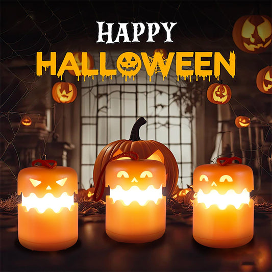 Halloween LED decorative lights – spooky pumpkin lanterns for party & home