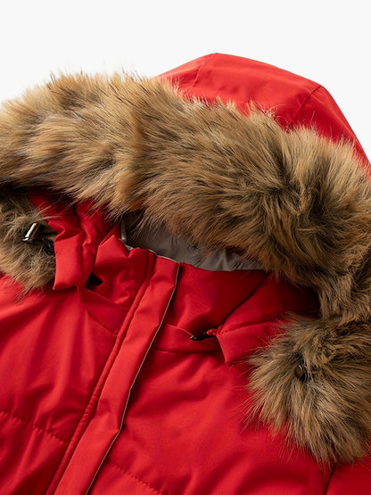 Damen Winterparka mit Kapuze und Kunstfellkragen – Stilvoller, warmer Alltagsmantel