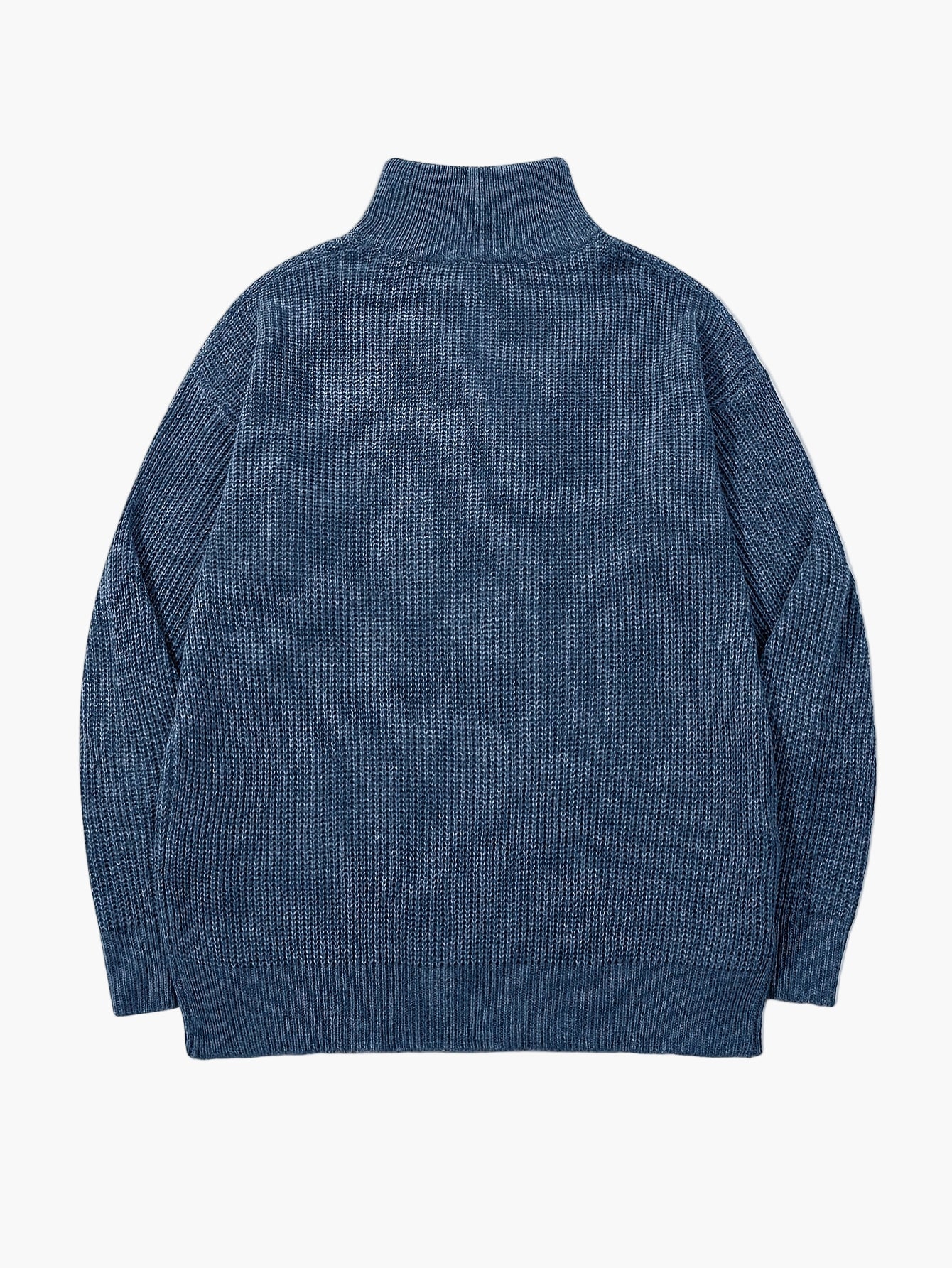 Men's knitted sweater with zipper and high collar – Casual leisure style for spring & autumn