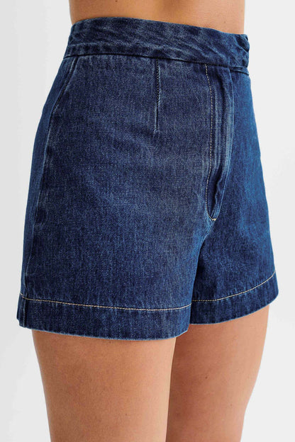Damen Zweiteiler Jeansweste und High-Waist Shorts Set – Modisches Streetwear Outfit für Freizeit & Sommer