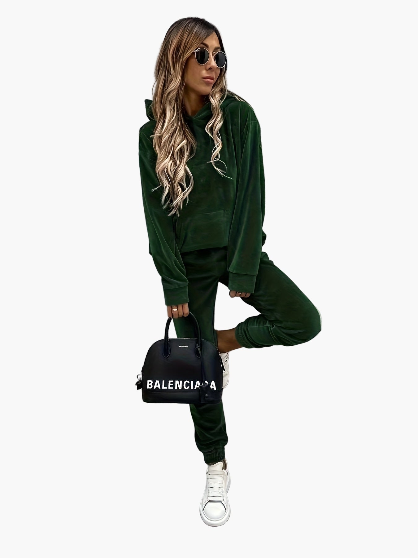 Women's casual tracksuit set with hoodie and jogging pants – Casual street style for everyday and travel