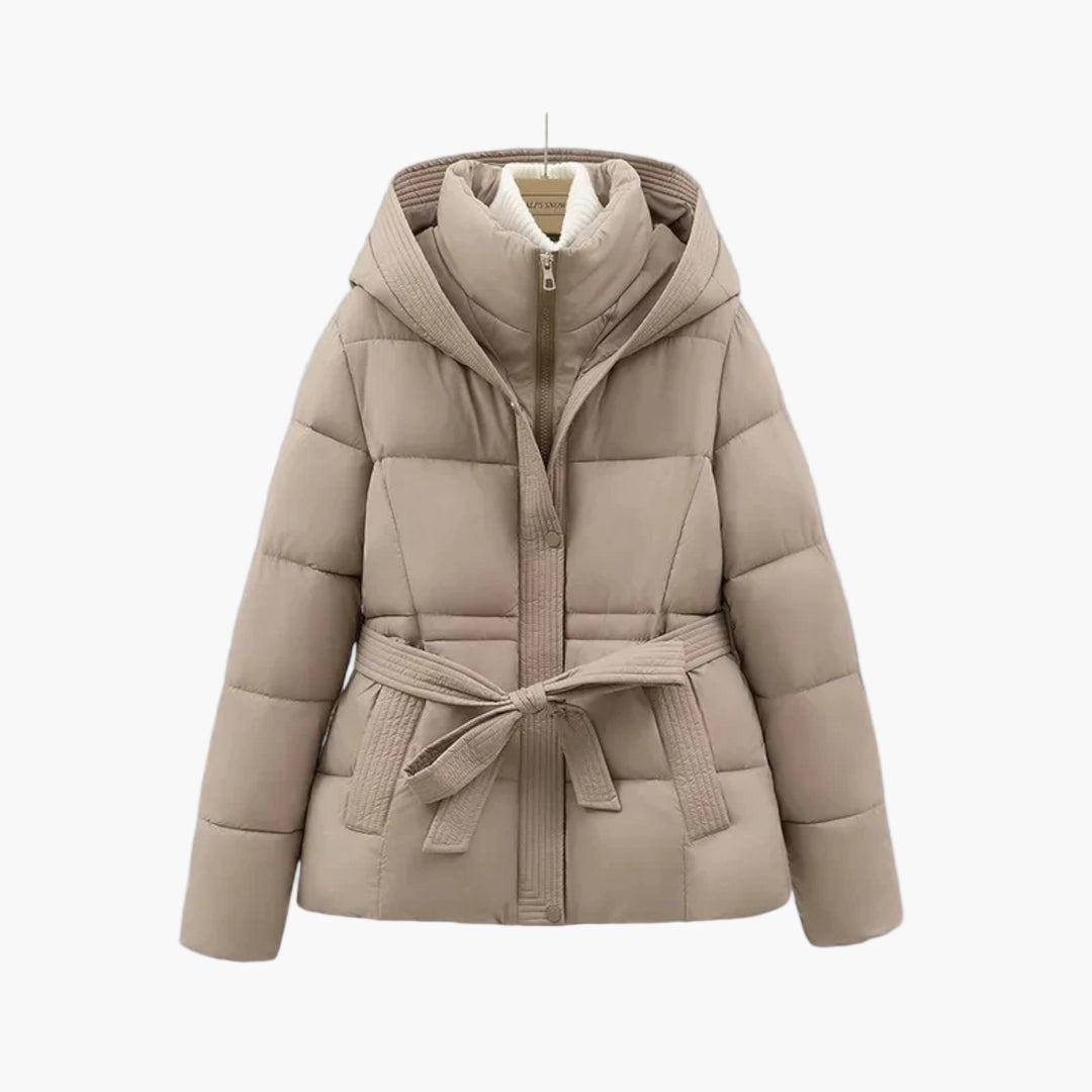 Damen Winter Steppmantel mit Gürtel – Modischer Parka für Alltag & Freizeit
