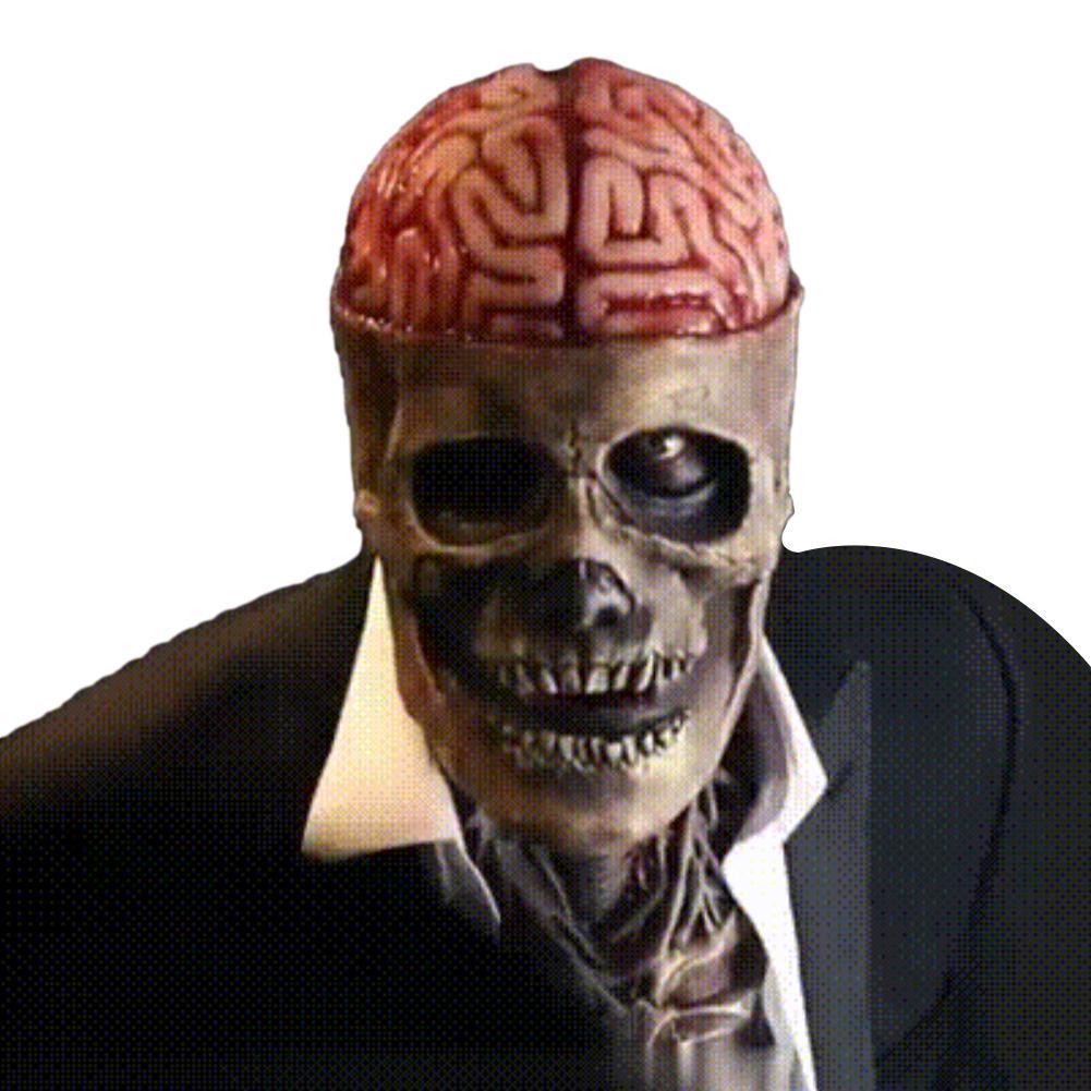 Halloween Skeleton Mask with Top Hat – Unisex Scary Costume for Parties & Decoration