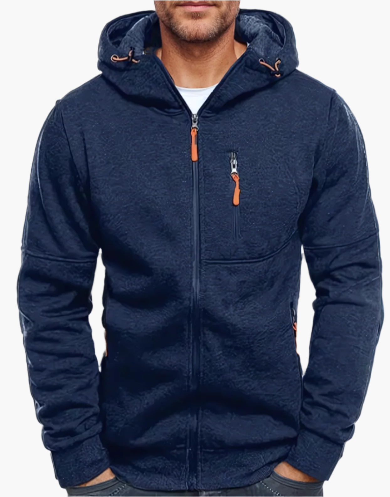 Herren Kapuzenjacke mit Reißverschluss – Sportlicher Freizeit Hoodie für Alltag & Training
