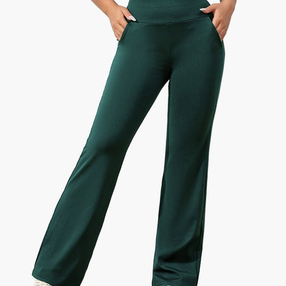 Damen Yoga Flared Hose – Bequeme Freizeithose mit Taschen für Sport & Alltag