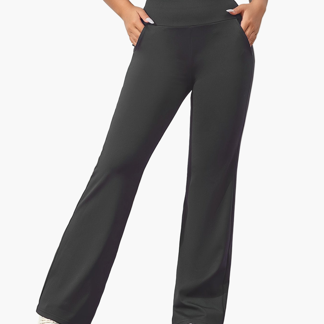 Damen Yoga Flared Hose – Bequeme Freizeithose mit Taschen für Sport & Alltag
