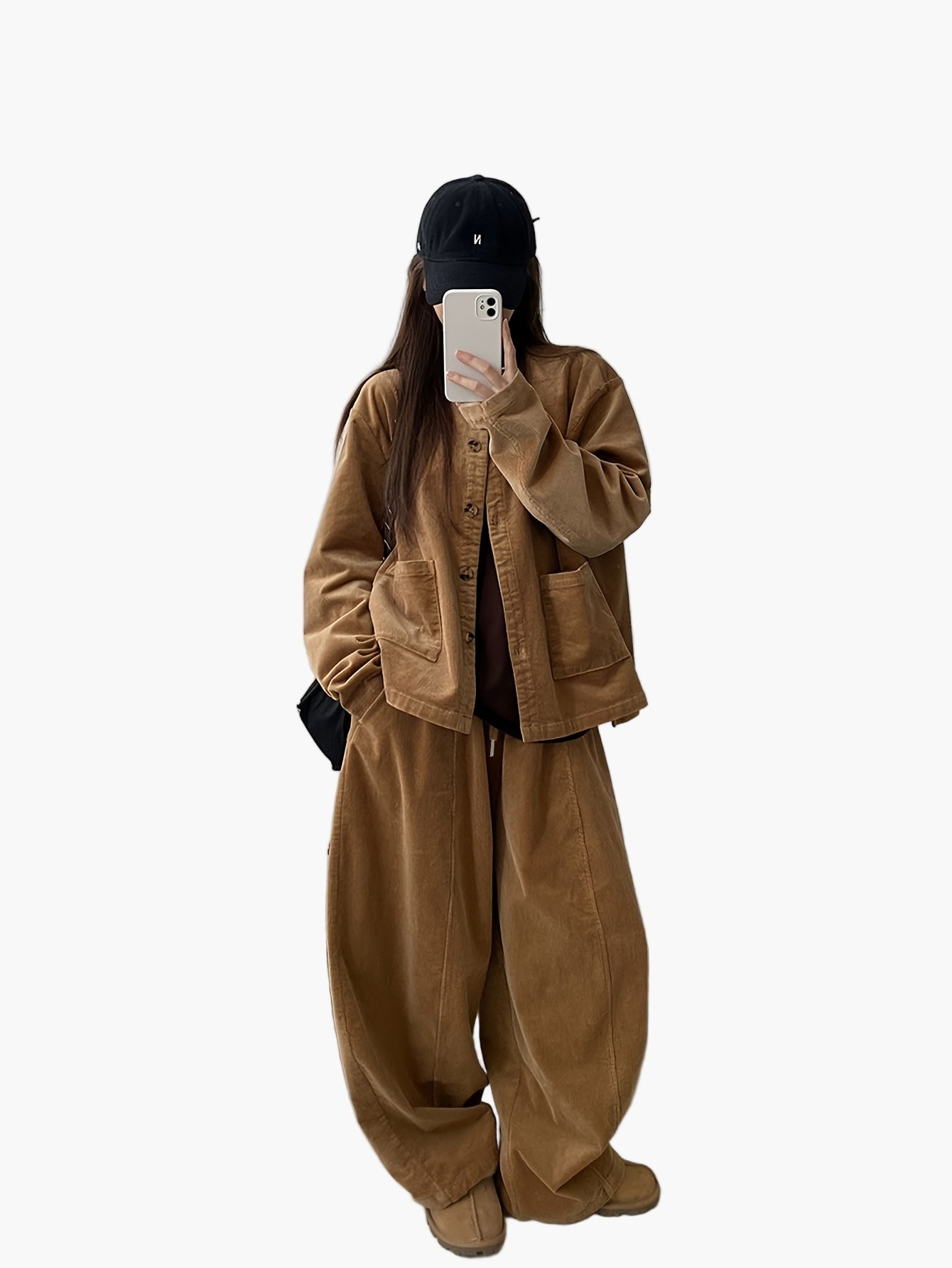 Damen Oversized Anzug Zweiteiler Set – Eleganter Freizeit-Look für Herbst und Winter