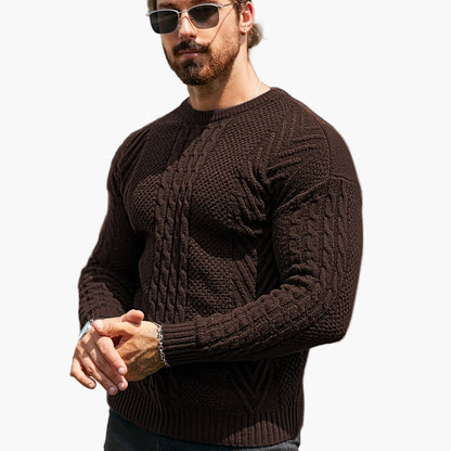 Men's knitted sweater in casual style – fashionable leisure sweater for autumn and winter