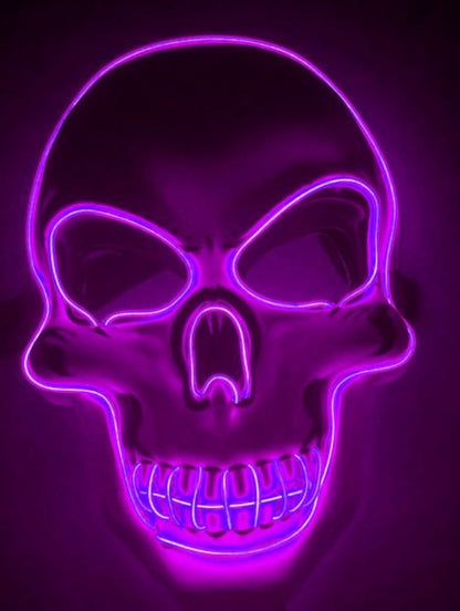 Halloween LED Glowing Skull Mask for Adults – Perfect for Costume Parties & Spooky Decorations