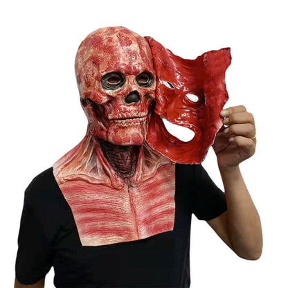Halloween Latex Horror Clown Mask for Adults – Creepy DIY Headwear for Costumes and Parties
