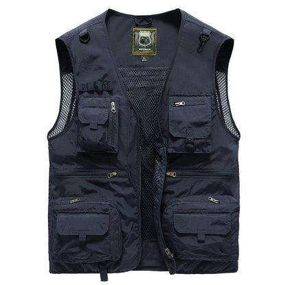 Men's Outdoor Vest with Many Pockets – Breathable Utility Vest for Camping, Fishing, Hiking & Adventure
