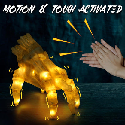 Halloween Glowing Electric Ghost Hand – Movable Zombie Decoration for Horror Parties & Haunted House