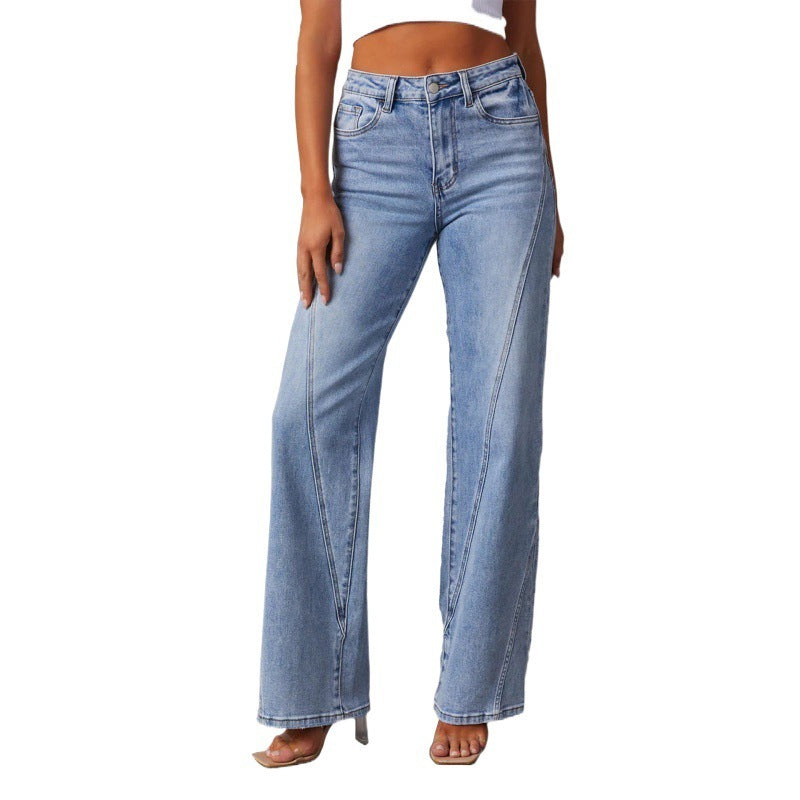 Kim – Patchwork-Weite Damenjeans