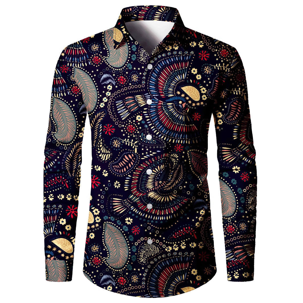 Tom – 3D digital print men's shirt in American style