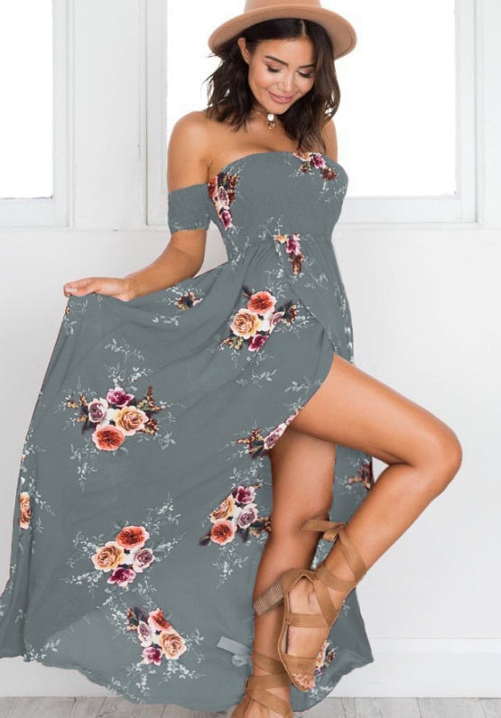Jessica – Boho Maxikleid Off-Shoulder Sommer