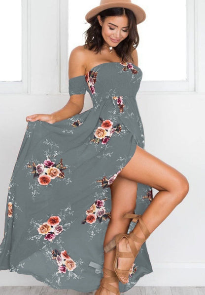 Jessica – Boho Maxikleid Off-Shoulder Sommer