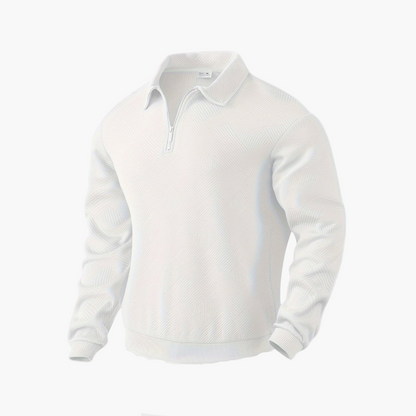 Men's Vintage Sweatshirt with Zipper – Geometric Pattern, Fashionable & Versatile