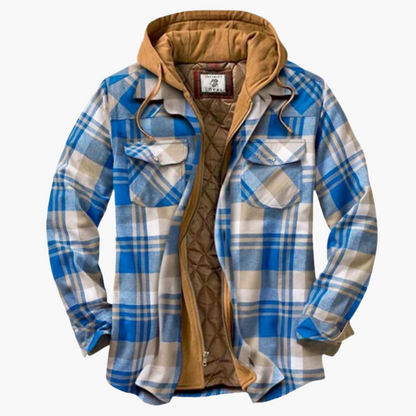 Herren Flanelljacke mit Kapuze – Klassischer Holzfäller-Look, Gefüttert & Vielseitig für Outdoor und Alltag