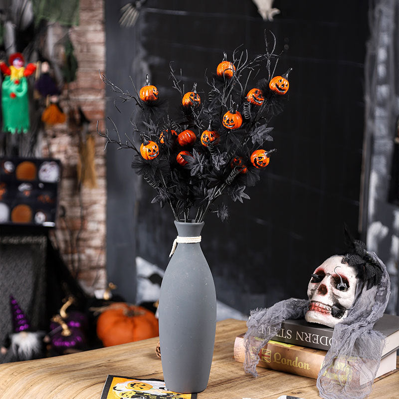 Halloween Decoration Pumpkin Branch Set – Perfect for Spooky Parties & Table Decor