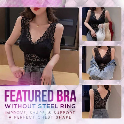 Marion – Damen Tube Top mit Brustpolsterung und Spitzenbindung