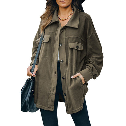 Sue – Cardigan aus Fleece mit Reverskragen