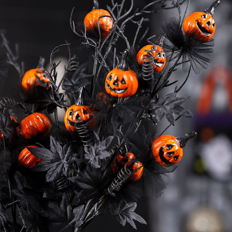 Halloween Decoration Pumpkin Branch Set – Perfect for Spooky Parties & Table Decor