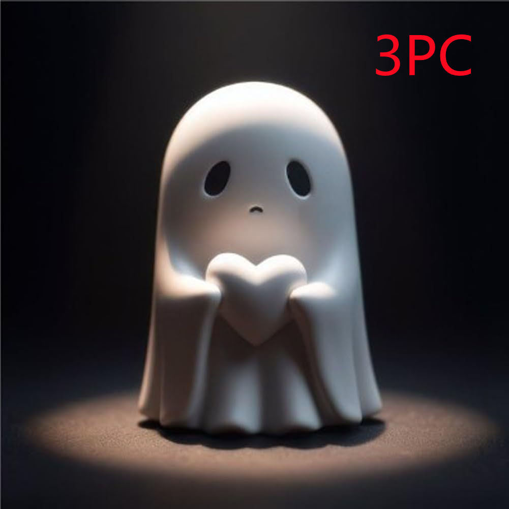 Halloween decoration figure ghost with middle finger – funny resin figure for spooky parties & decoration