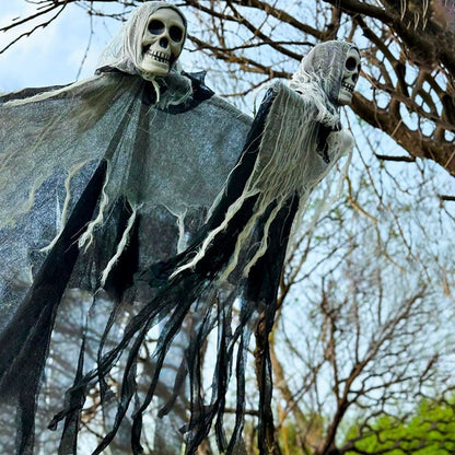 Halloween Hanging Ghost Decoration with LED Lights – Creepy Party and Garden Decor