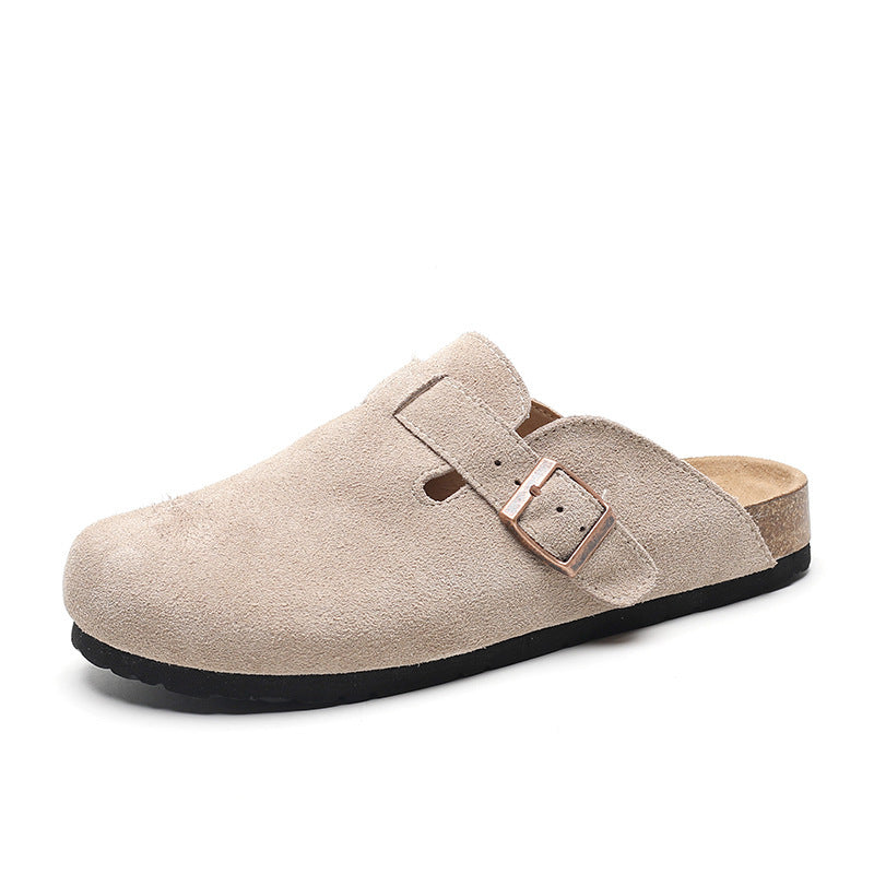 Sophie – Französische Retro Halbschuhe mit geschlossenem Zehenbereich aus veganem Leder