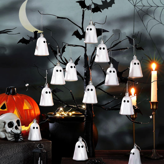 Halloween ghost tree ornaments – decoration set for spooky Halloween parties and home