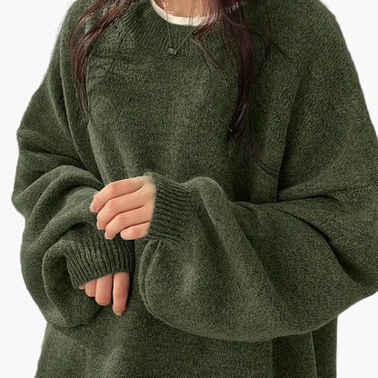 Damen Oversize Pullover Lässig Komfortable Freizeitmode