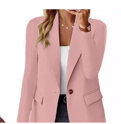 Zoe – Solide Farbige Langärmelige Strickjacke für Frauen