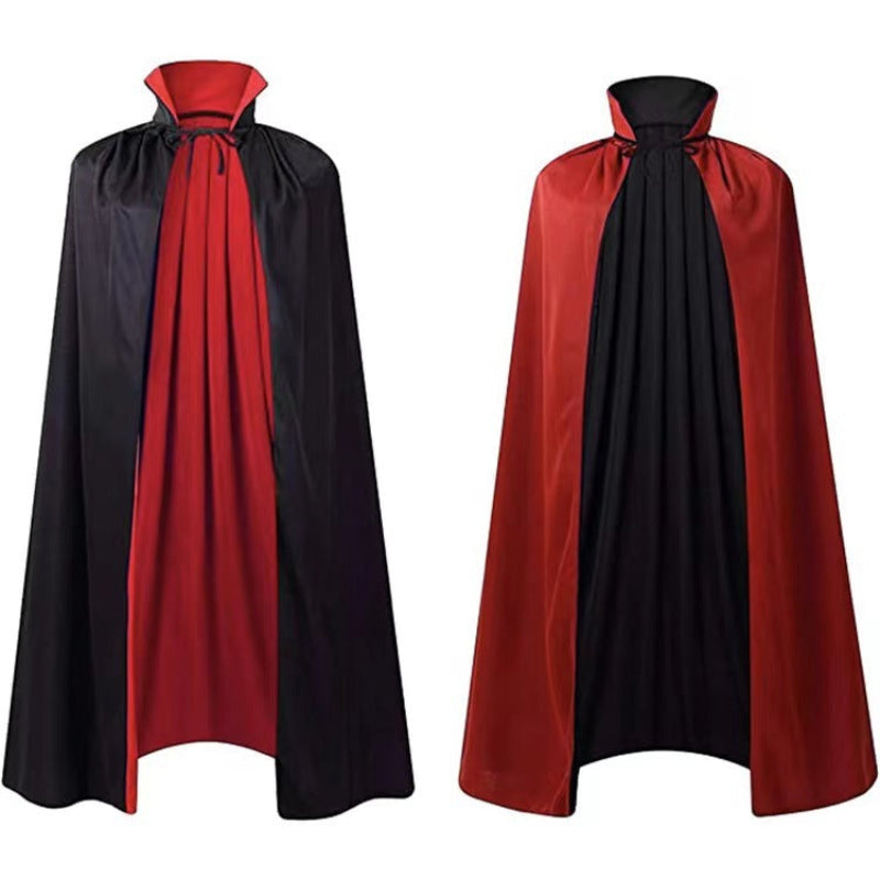 Halloween vampire cloak for adults – reversible cape for costumes & party