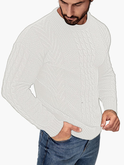 Men's knitted sweater in casual style – fashionable leisure sweater for autumn and winter