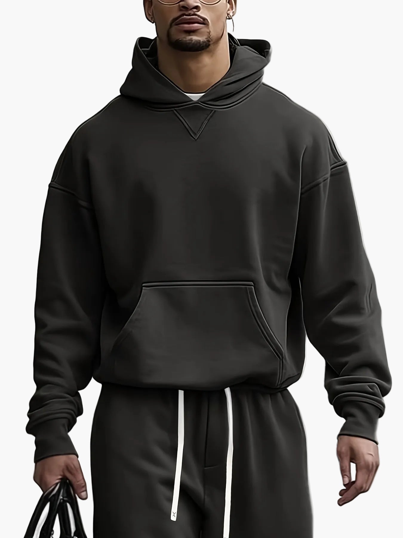 Herren Freizeit Oversize Hoodie Set – Lockerer Streetwear Trainingsanzug für Alltag & Reisen