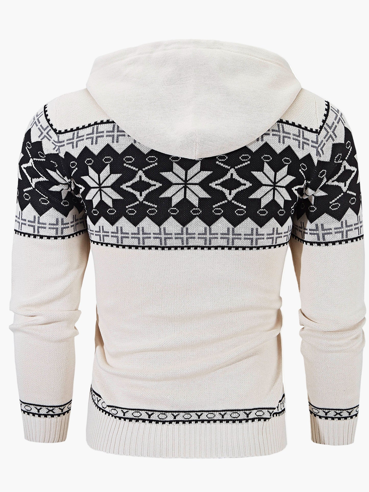 Men's hoodie with Scandinavian Christmas pattern – casual winter hoodie