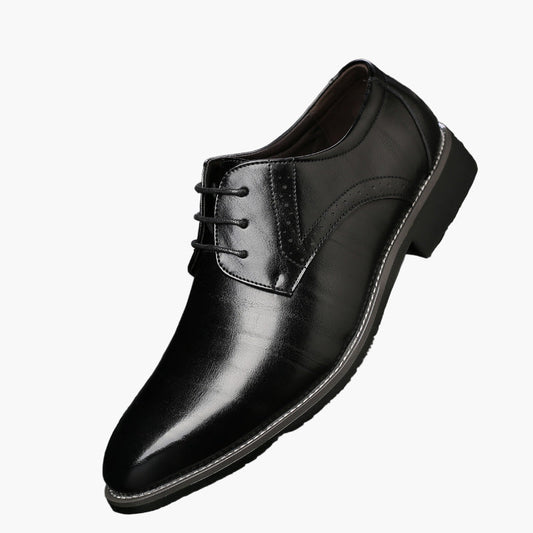 Men's Business Lace-up Shoes with Brogue Details – Elegant Shoes for Office and Festive Occasions