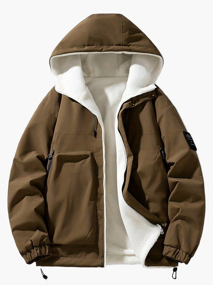 Herren Winterjacke mit Kapuze – Casual Streetwear Outdoorjacke