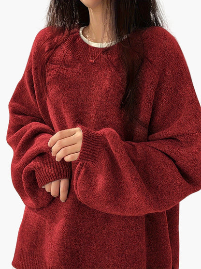 Damen Oversize Pullover Lässig Komfortable Freizeitmode