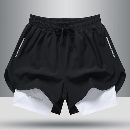 Thomas – Sportliche Herren-Shorts mit Kordelzug und doppelter Schicht