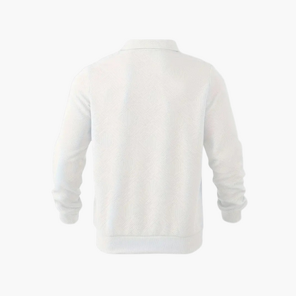 Men's Vintage Sweatshirt with Zipper – Geometric Pattern, Fashionable & Versatile