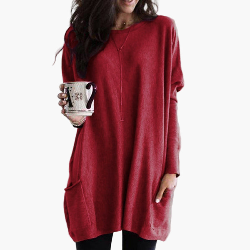 Damen Oversize Longpullover – Bequemer lässiger Style für Alltag & Freizeit