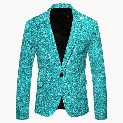 Men's Blazer Slim Fit Modern Business & Party Jacket – Stylish One-Button Jacket for Festive Occasions